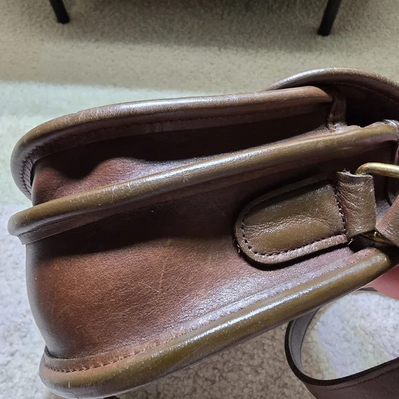 Vintage Coach Prarie 9954 Brown Leather Shoulder Bag - Picture 4 of 10